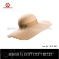 elegant ladies floppy hat for winter with beige color